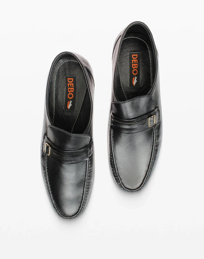 حذاء رسمي رجالي ايطالي - أسود صورة من الأعلى