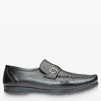 حذاء رسمي رجالي ايطالي - أسود صورة من الجهة اليمنى