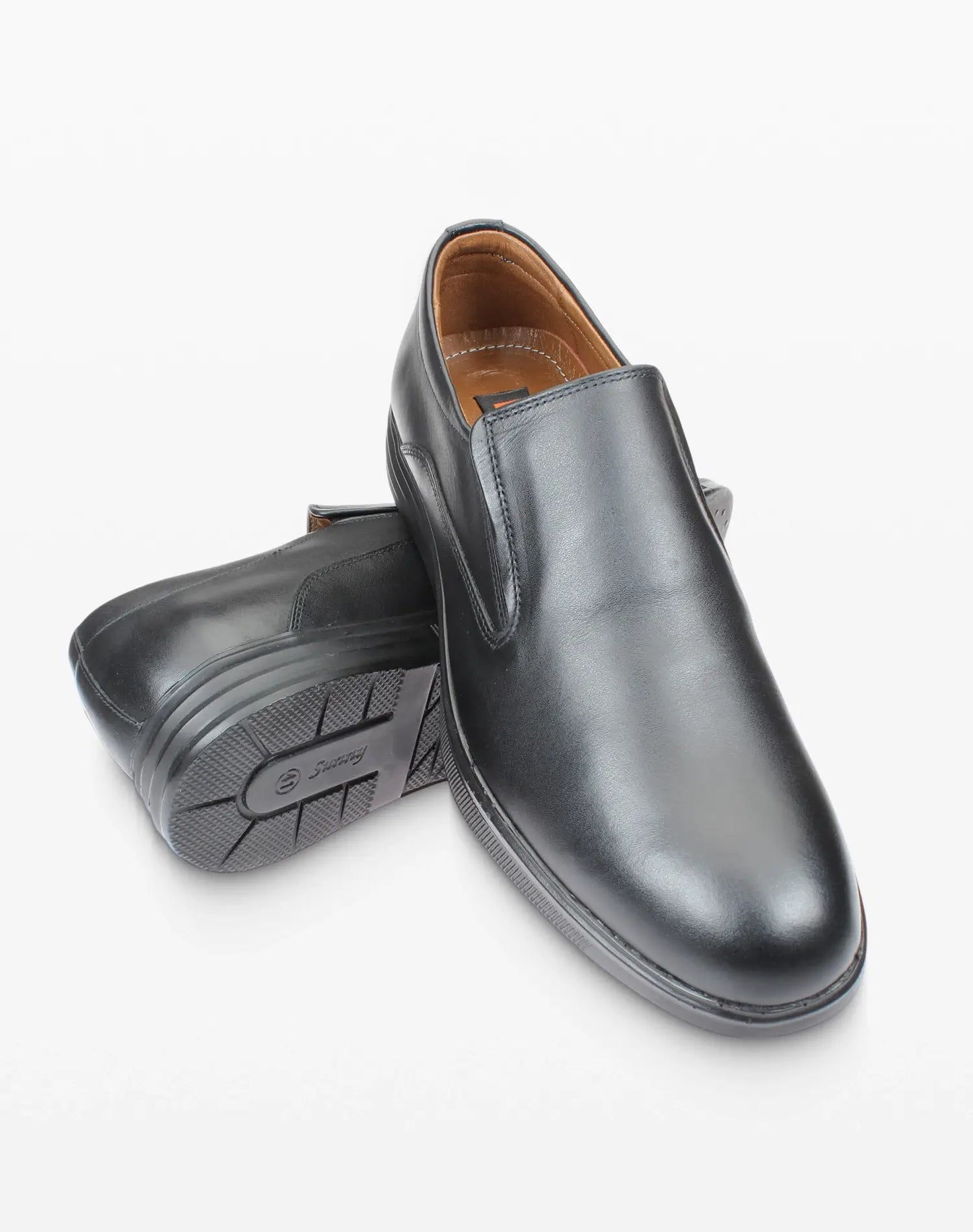 حذاء رجالي رسمي جلد طبيعي - أسود