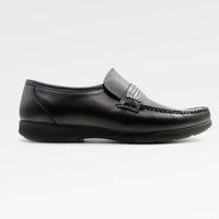 حذاء رجالي رسمي فاخر - أسود - صورة جانبية