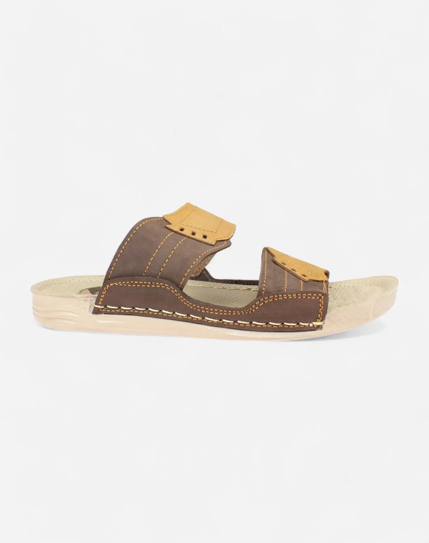 Luxury-Medical-Suede-Slipper-Camel-color-Image-from-the-right-side