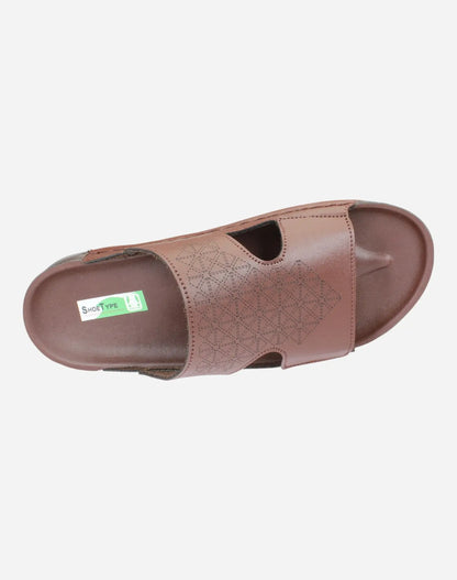 Medical-Practical-Laser-Pattern-Sandal-Brown-color-Image-from-the-top