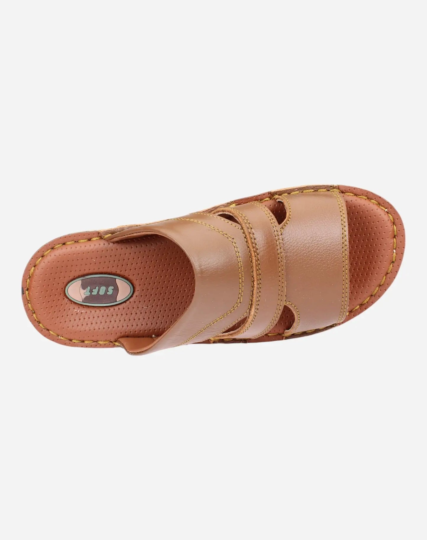 Men-Stylish-Medical-Slippers-honey-color-Image-from-Top