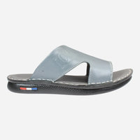 Men-medical-slippers-natural-leather-grey-Image-from-right-side