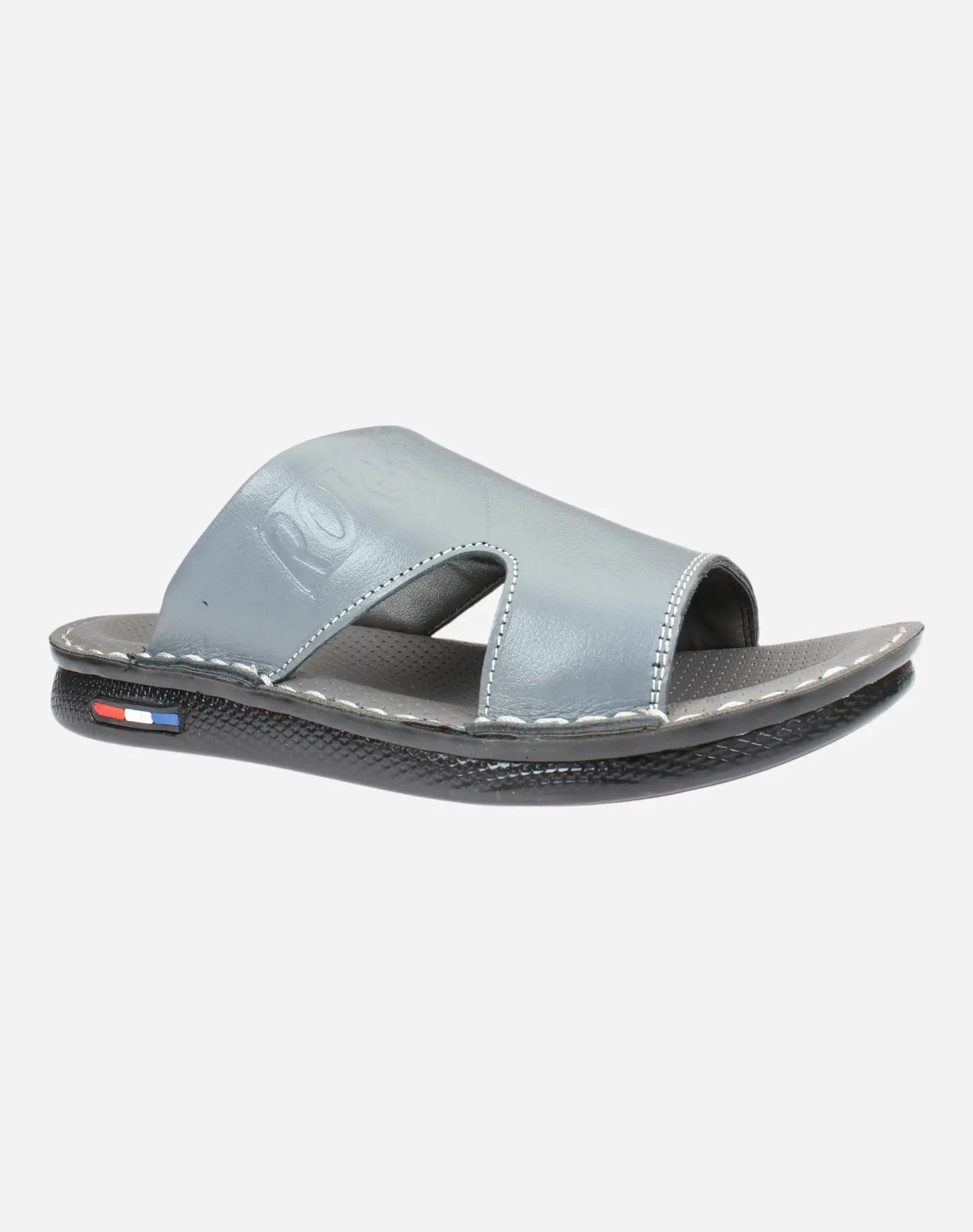 Men-medical-slippers-natural-leather-grey-Image