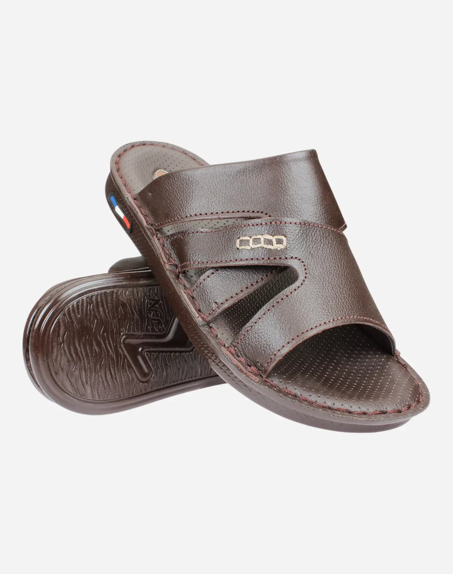 Practical-and-comfortable-men-slippers-brown-color-Image-of-the-sole