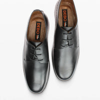 حذاء أوكسفورد رجالي كلاسيكي - أسود صورة من الأعلى