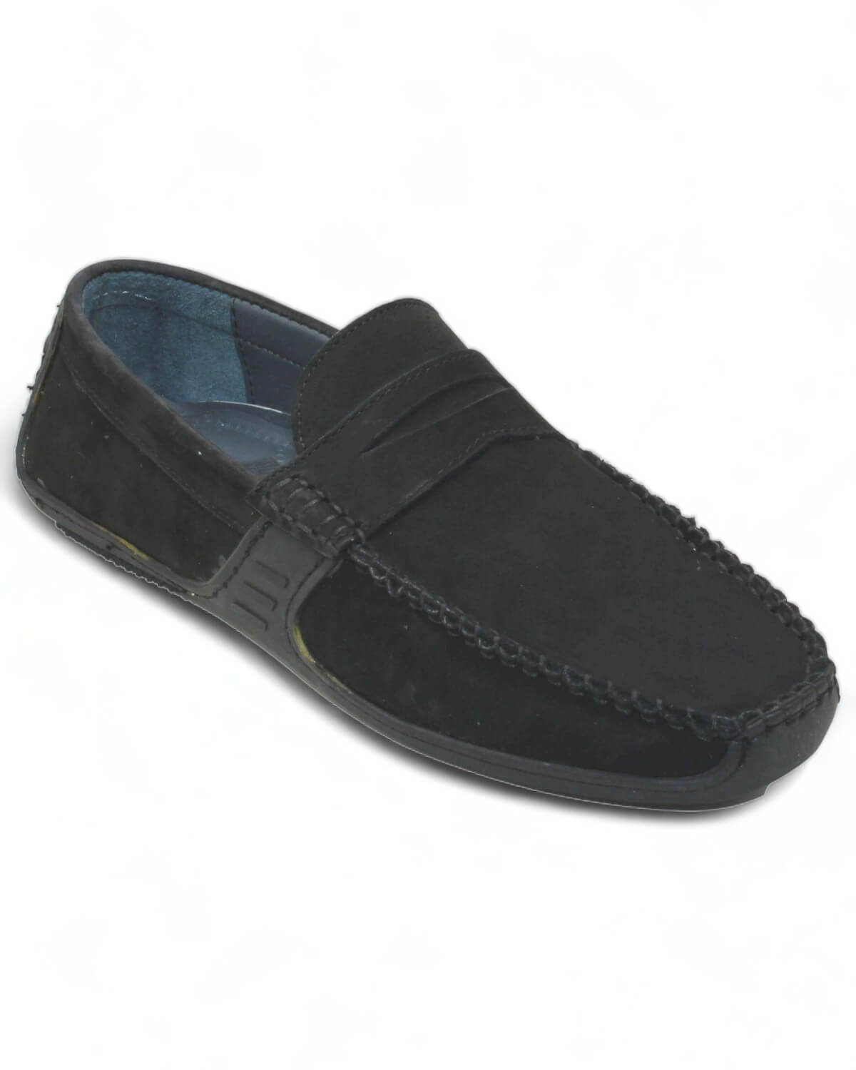 حذاء رجالي فلات كاجوال أسود - صورة امامية