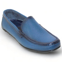 حذاء مريح رجالي سهل الارتداء - أزرق - صورة امامية