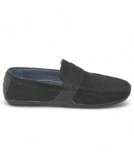حذاء رجالي فلات كاجوال أسود - صورة جانبية